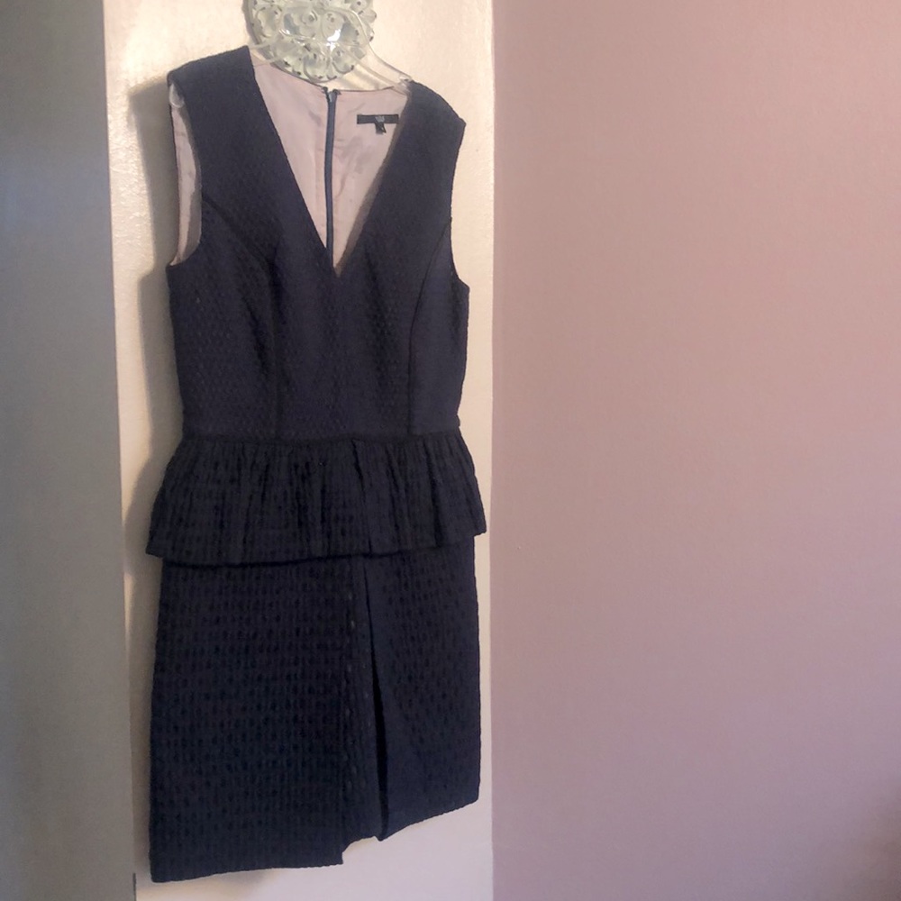 Like New- Tibi Wool Navy Peplum Dress 6 - SUCH A STEAL!!!